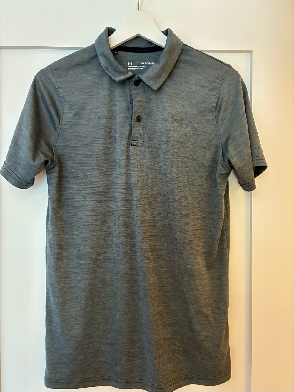Under Armour Youth Heather Slate Grey Polo
